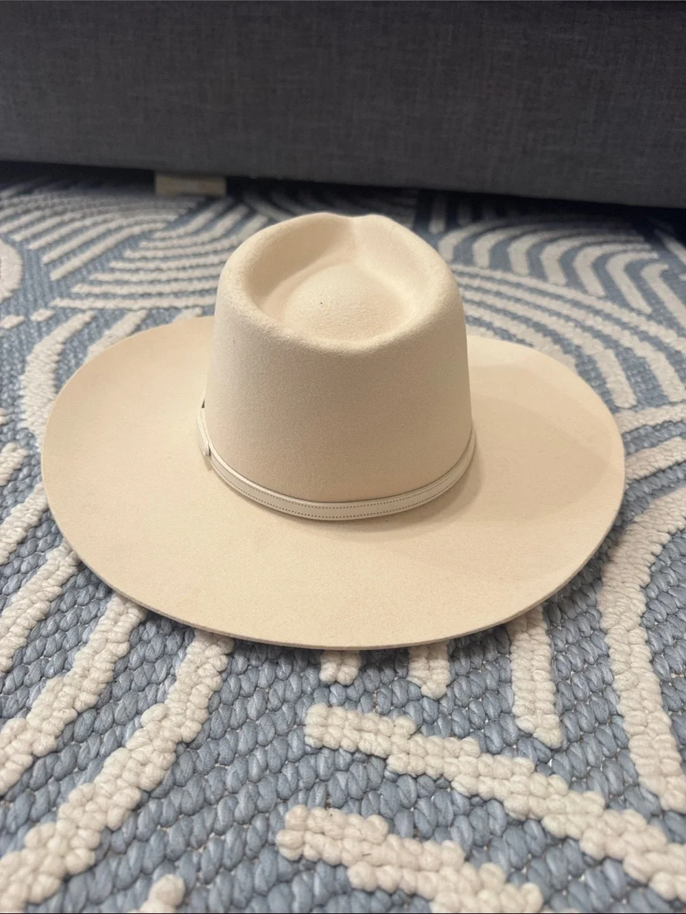Vintage 90s Renegade Wool Cowboy Hat Rhinestone Heart Band Size 7 1/8